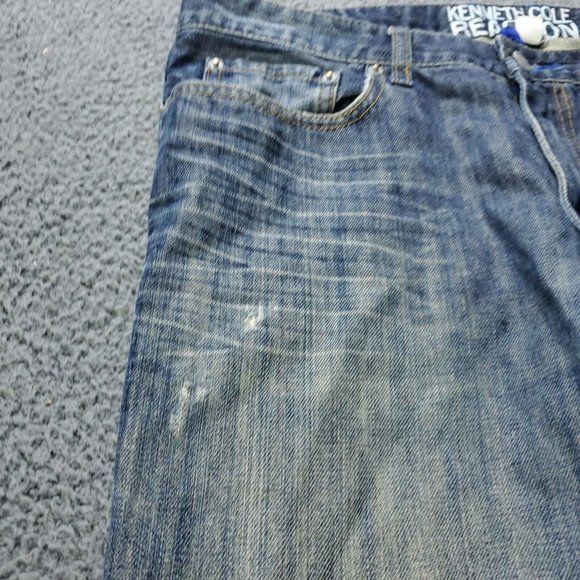Kenneth Cole Reaction Straight Fit Jeans Mens Size 36x33 Measured Blue - Picture 6 of 10